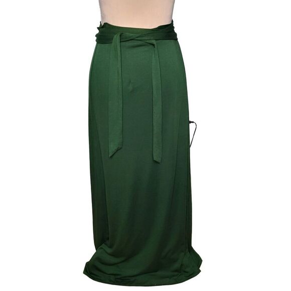 Eva Franco Modal Wrap Maxi Skirt in Green - Picture 1 of 3